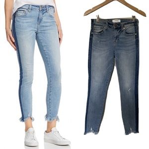 PISTOLA Audrey Mid-rise Ankle Skinny Jeans Sz 26 Raw Hem